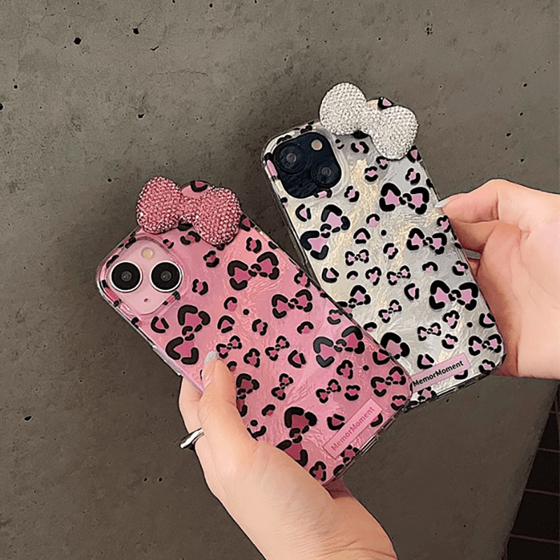เคส VIVO Y21D Y29 Y04 Y39 Y29S Y19S Y17S Y19 Y12A Y12S 2021 Y21A Y21 Y21S Y51 Y50 Y51A Y53S Y93 Y95 Y91C Y5S Y1S S1 Pro Y20S G Y20 Y20i Y33S 4G Y33T Y31 Y30 2020 Y11S Y17 Y12 Y15 Y3S Y85 U3 U10 Leopard Bowknot 3D Chain Phone Case YS 55
