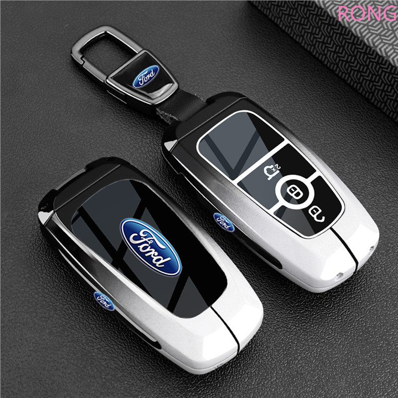 โลหะผสมฝาครอบกุญแจรถกรณีป้องกัน Key Shell สําหรับ Ford Fusion Mustang Explorer F150 F250 F350 Ranger Mondeo Remote Key Shell ผู้ถือ Fob อุปกรณ์เสริม