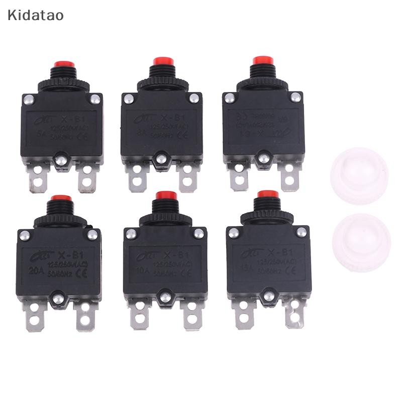 Kidatao 5A 6A 8A 10A 15A 20A สวิตช์ความร้อน Circuit Breaker Overload Protector ฟิวส์ใหม่