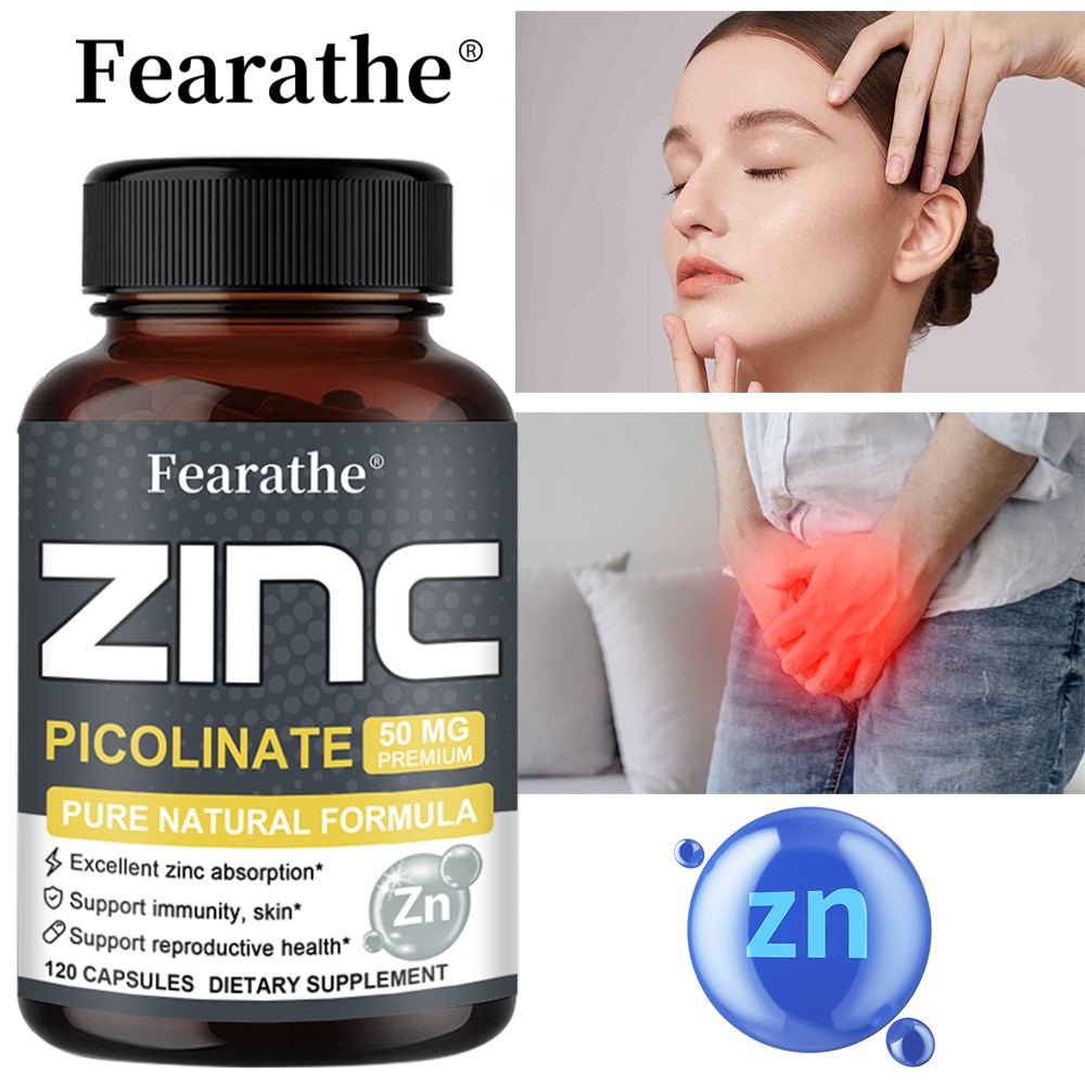 Zinc Picolinate 50 Mg Premium All-Natural Formula - รองรับระบบภูมิคุ้มกันและสุขภาพผิว