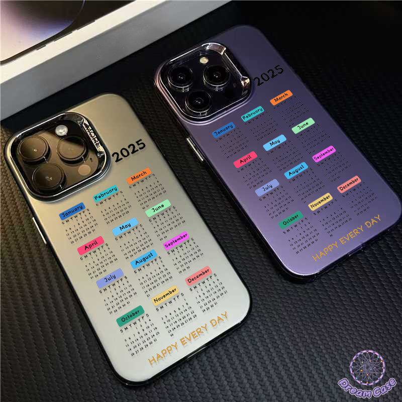 สร้างสรรค์ปฏิทินอินเทรนด์ปีใหม่ 2025 อ่อน เคส IPhone 11 15 13 16 14 12 Pro Max 7Plus X XS Max XR 8 7 15 16 14 Plus SE