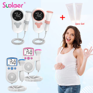 Suolaer ใช้ในครัวเรือน Doppler Heart Rate Detector สําหรับการตั้งครรภ์ผู้หญิงอุปกรณ์หัวใจทารกในครรภ์พร้อมหน้าจอ LCD