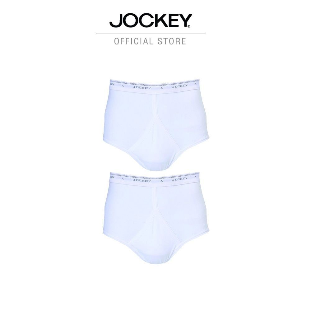 JOCKEY UNDERWEAR กางเกงในชาย รุ่น KU 1017CS FULL RISE BRIEF สีขาว (แพ็ค 2 ชิ้น)