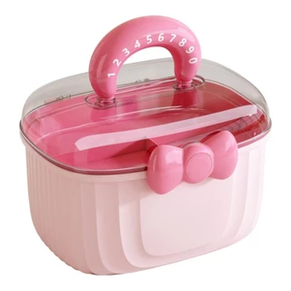 HORIZ Jewellery Box, Bowknot Multi-layer Hairpin Storage Box, Cute Hair Accessories Waterproof Layered Container Girl