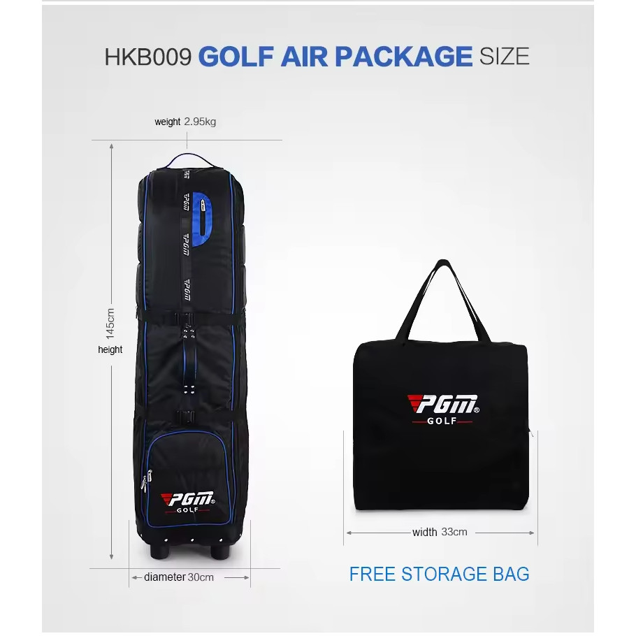 Pgm Golf Air Bag Free Anti-dust Storage Bag หนาเครื่องบิน Conssignment พับ Tug Air Bag HKB009