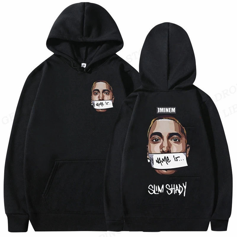 ผู้ชายHoodieญี่ปุ่นY2Kเสื้อกันหนาวHoodiesเสื้อเสื้อผ้าSlim Shady Coats Rapper Eminem