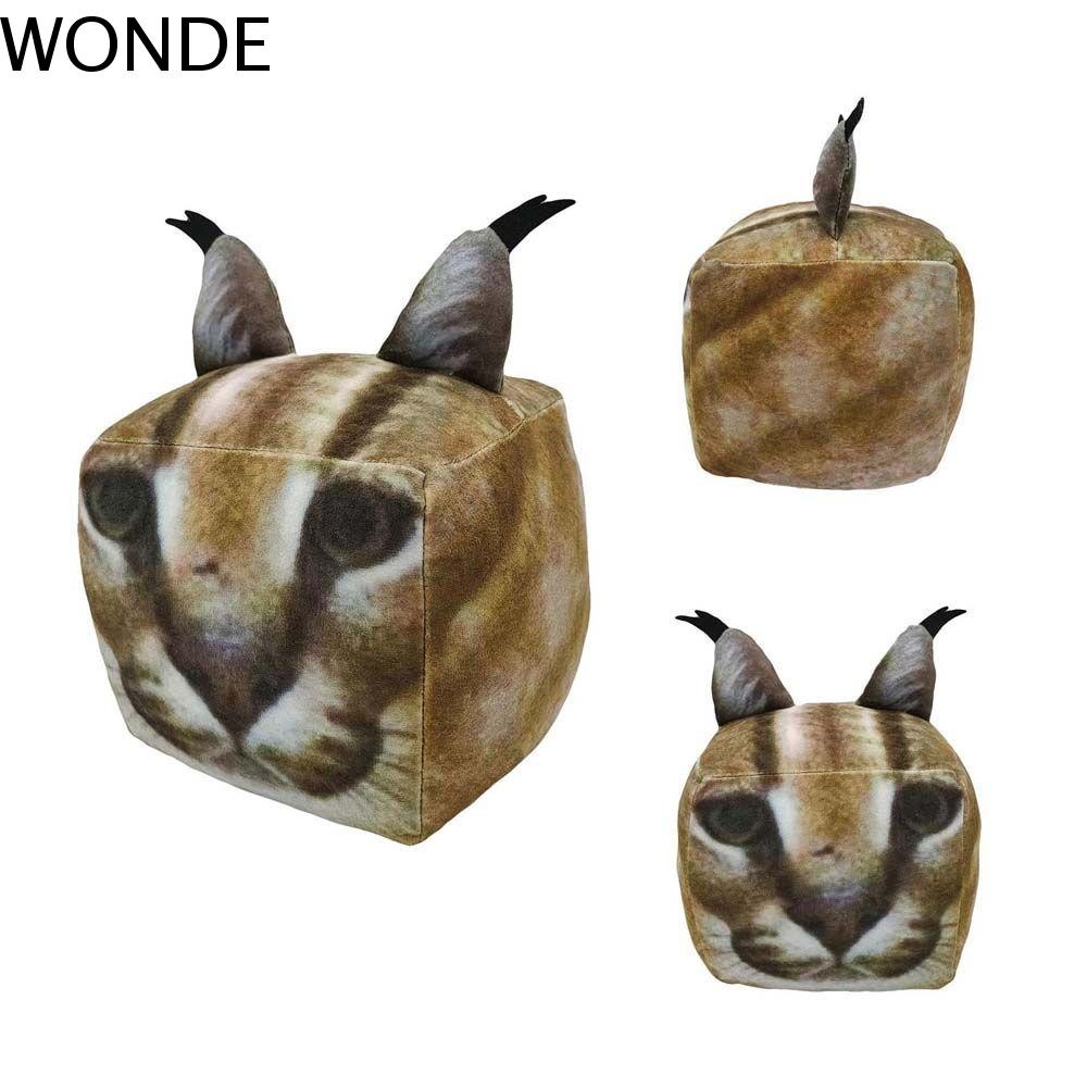 Wonde Raise A Floppa ของเล่นตุ๊กตาเด็กน่ารักสัตว์ Plush Cushion Square Cat Floppa ตุ๊กตาของเล่น