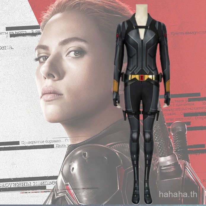 MARVEL Black widow ชุดคอสเพลย์: natsha's Black Fighting costume with jumpsuit, bodysuit and HOLSTER 