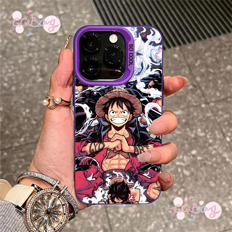 คู่รัก วันพีช ลูฟี่ สุดหรู เลนส์เคลือบโลหะ ฝาครอบใหม่ เคสไอโฟน 16 15 13 11 14 12 Pro Max XR X XS Max 16 7 14 8 Plus SE - รูปที่ 3