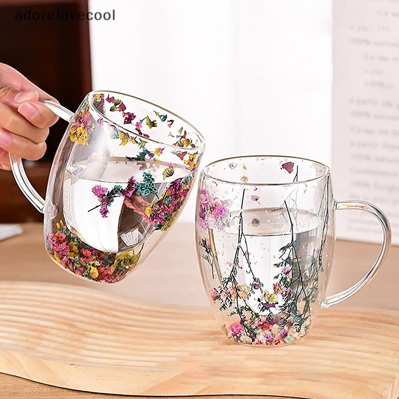 Adth 350ml บรรจุถ้วยแก้วผนังคู่พร้อมที่จับชาทนความร้อนถ้วยกาแฟเอสเพรสโซ่นมแก้วสร้างสรรค์ของขวัญ Martijn