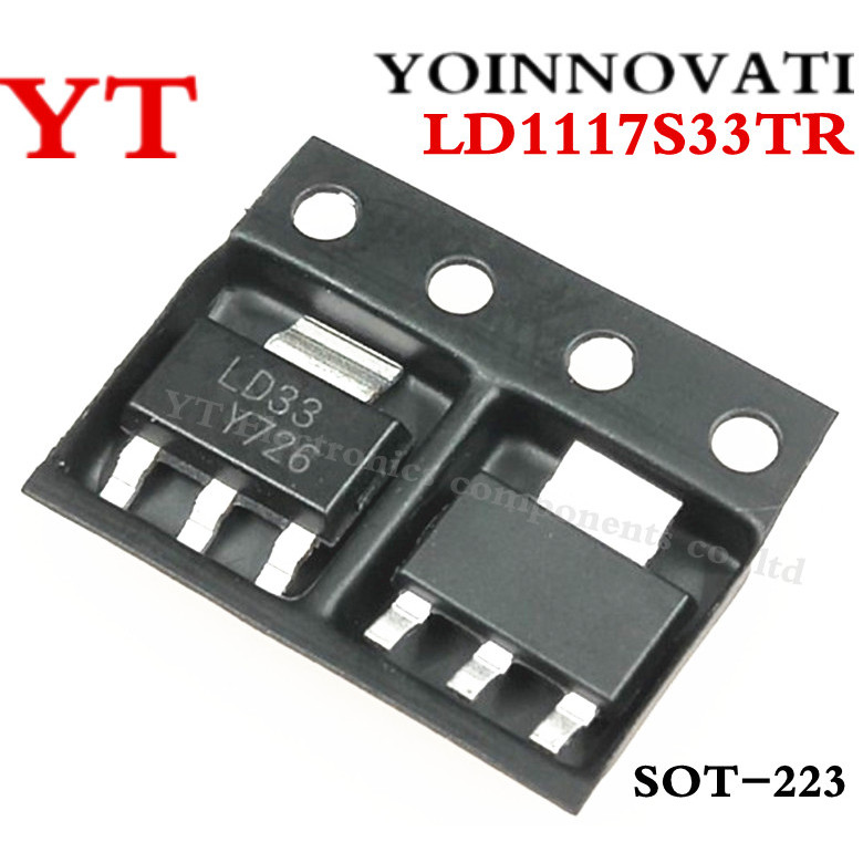 100 ชิ้น/ล็อต LD1117S33TR LD1117S33 LD33 SOT223 IC คุณภาพดีที่สุด