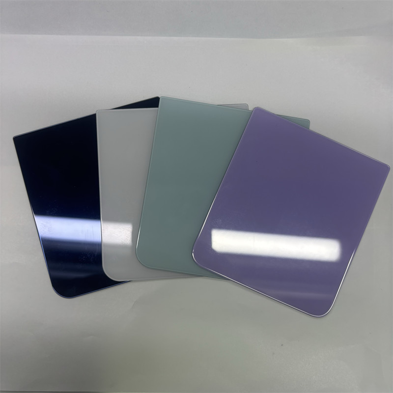 A + ด้านหลังประตูแบตเตอรี่ประตูด้านล่างฝาครอบกลับ GLASS สําหรับ Samsung Galaxy Z Flip 5 5G F731 GH97-29135A