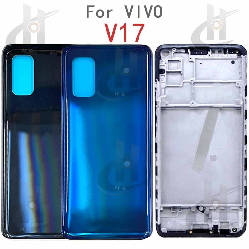 กรอบกลางสําหรับ VIVO V17/V19 Neo Battery ฝาหลังและกรอบหน้า LCD + กรอบกล้องเลนส์