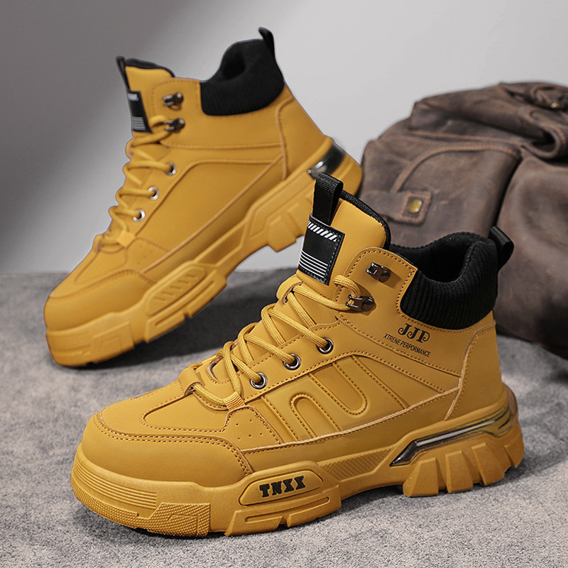 High-Top Martin Boots British Tooling รองเท้ารถจักรยานยนต์ All-Match รองเท้าลําลองรองเท้าอินเทรนด์กล