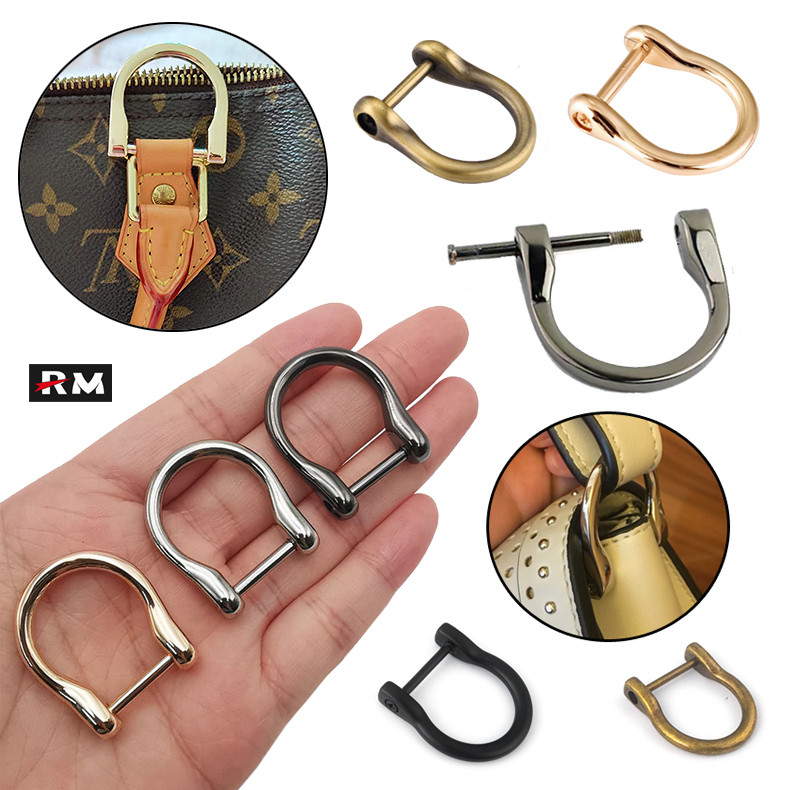 [ถอดออกได้]กระเป๋าจับหัวเข็มขัดสายกระเป๋าเชื่อมต่อหัวเข็มขัดไม้ไผ่จับเกือกม้างหัวเข็มขัดอุปกรณ์ฮาร์ดแวร์กระเป๋าสกรู-ประเภทตะเข็บฟรีรูปตัวยูตะขอหัวเข็มขัดเครื่องป