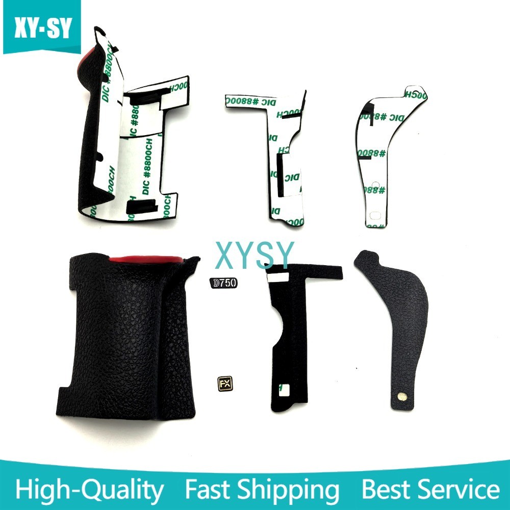 ด้ามจับยางตัวถังใหม่ + ด้านซ้าย + Thumb + D750logo + FX สําหรับ Nikon D750 SLR ชิ้นส่วนซ่อมกล้องดิจิ