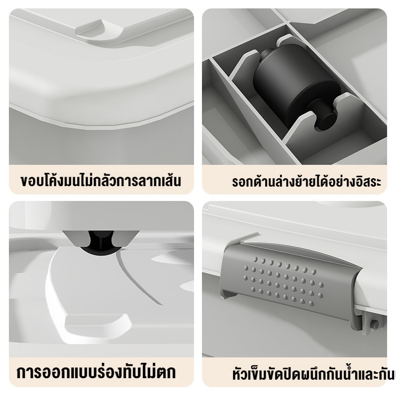 กล่องเก็บของ กล่อง 100 ลิตร กล่องพลาสติก ใส่เสื้อผ้าสีขาว กล่องใส่ของ - รูปที่ 6