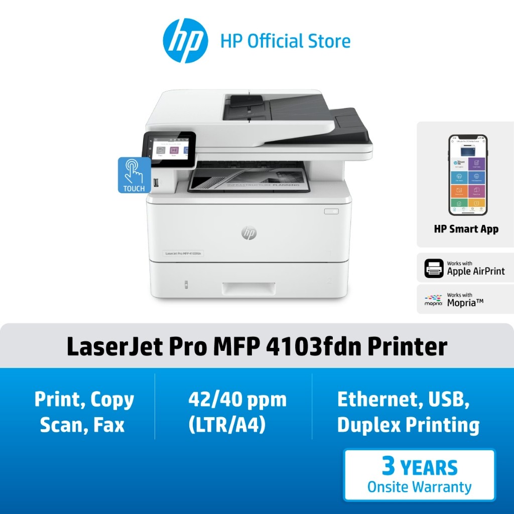 HP LaserJet Pro MFP 4103fdw/4103fdn Printer