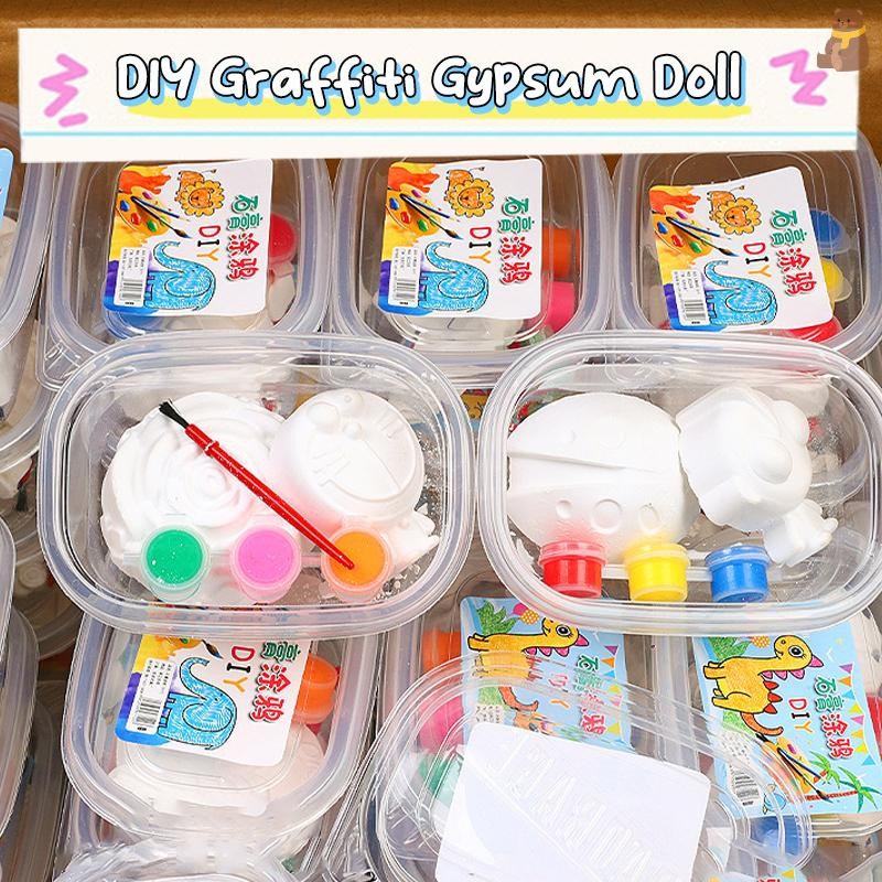 [TA] DIY ภาพวาดปูนปลาสเตอร์ตุ๊กตาระบายสีของเล่น Creative Handmade การ์ตูนปูนปลาสเตอร์ระบายสี Art Graffiti ของเล่นของเล่นเพื่อการศึกษาของขวัญวันเกิด TH