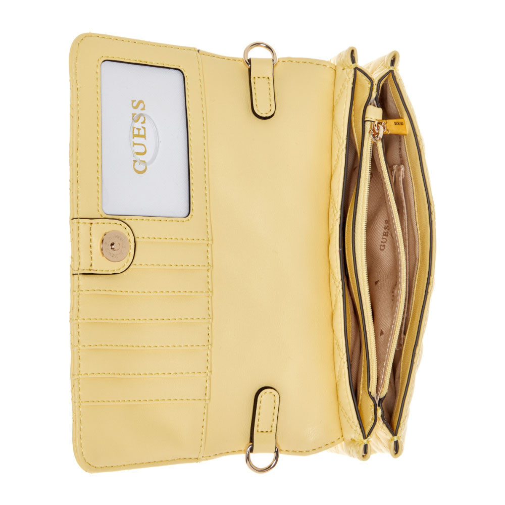 GUESS กระเป๋า รุ่น QG874875 GIULLY XBODY FLAP ORGANIZER สีเหลือง