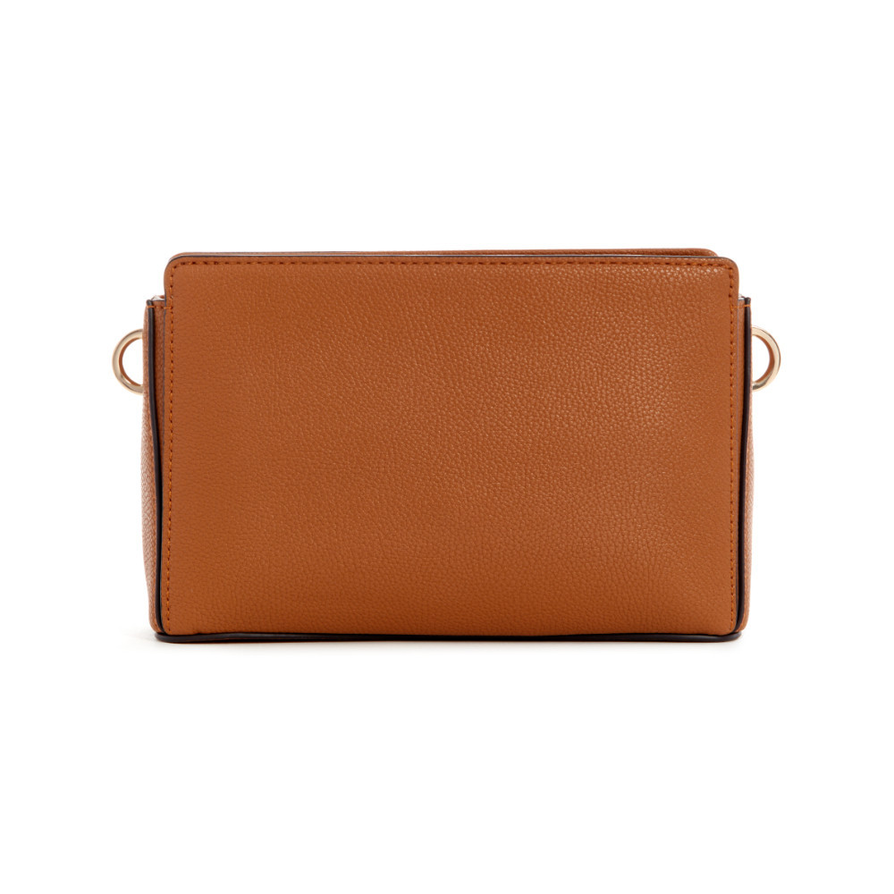 GUESS กระเป๋า รุ่น BG877812 MERIDIAN CROSSBODY TOP ZIP สีน้ำตาล