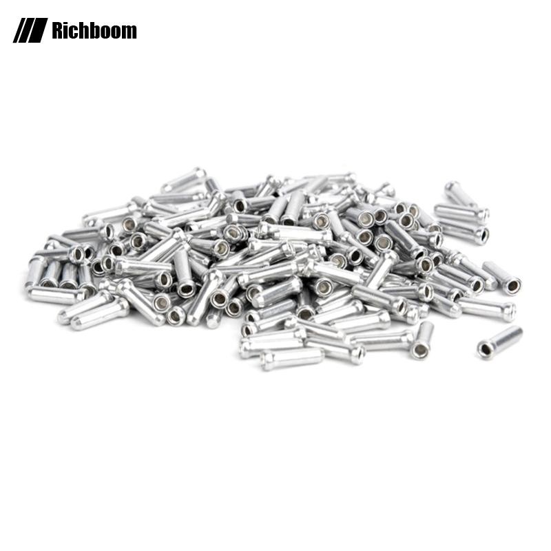 Rich 100 ชิ้นจักรยานสาย End Caps ฝาครอบปลายเบรคสําหรับจักรยานเสือหมอบจักรยานเสือภูเขาทนทาน