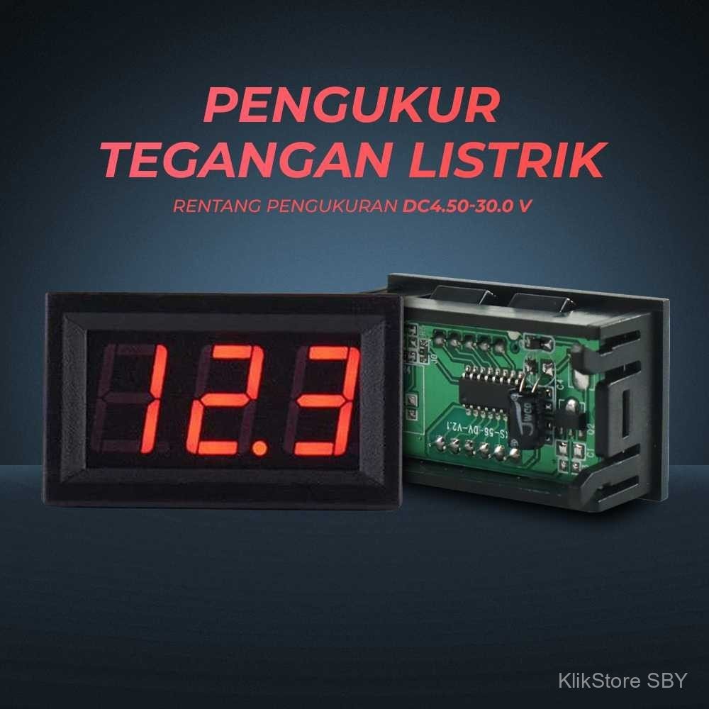 ATORCH LED Voltmeter เครื่องวัดแรงดันไฟฟ้าไฟฟ้าจอแสดงผล - 123