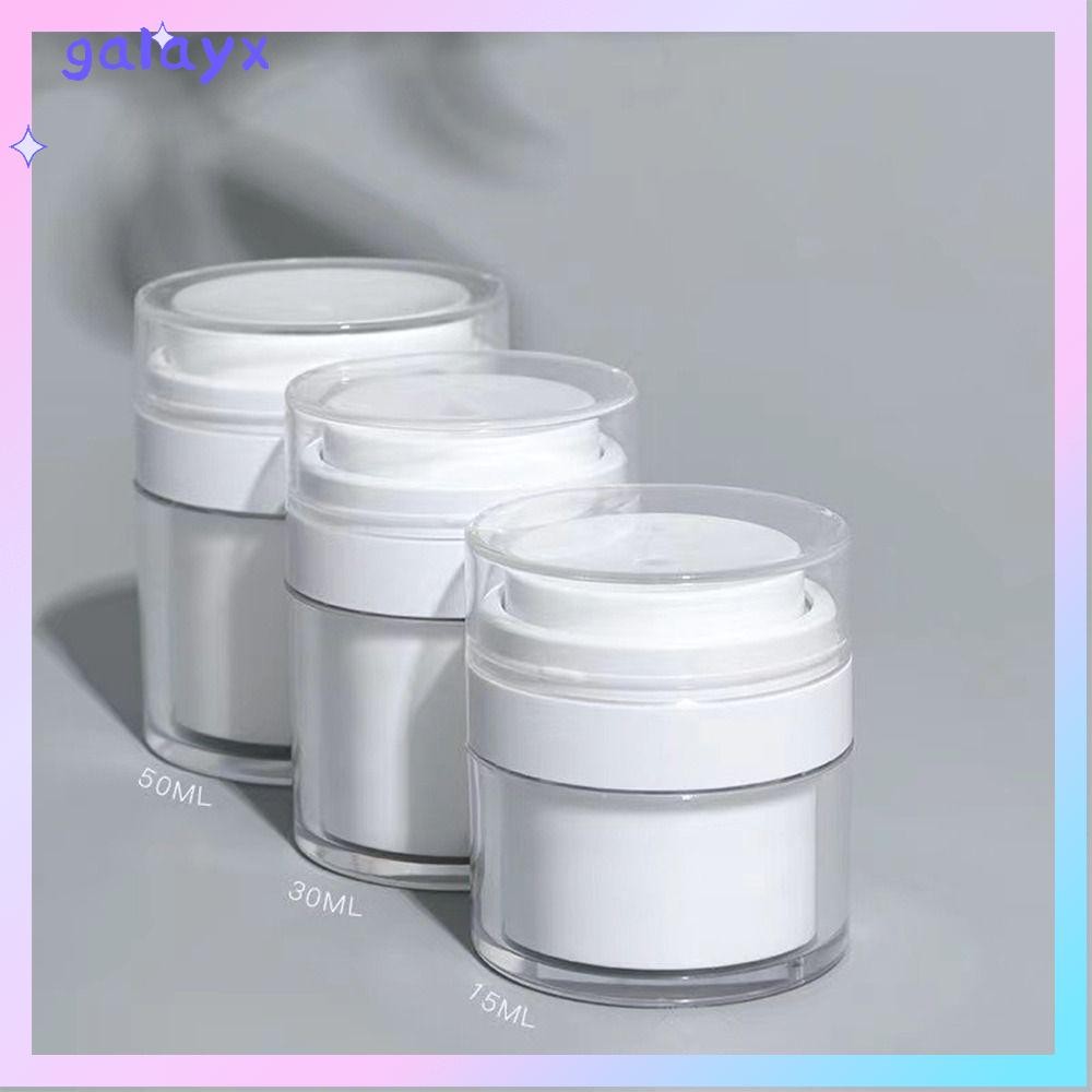 GALAYX ขวดสูญญากาศ, 15 มล./30 มล./50 มล. Push-type Face Cream โลชั่นครีมขวดเดินทาง Full-cover ตัวอย่างขวด