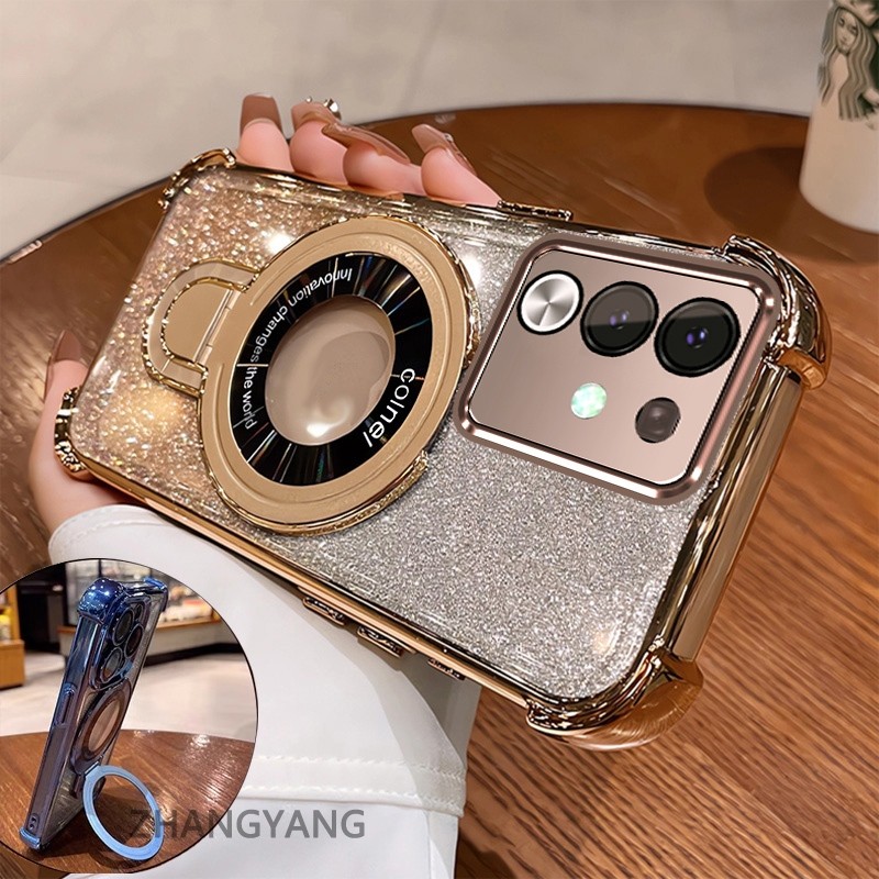 สําหรับ vivo Y29 4GClear กรณีหนาฝาครอบชุบซิลิโคน ShockProof เคสโทรศัพท์ CCCCA6