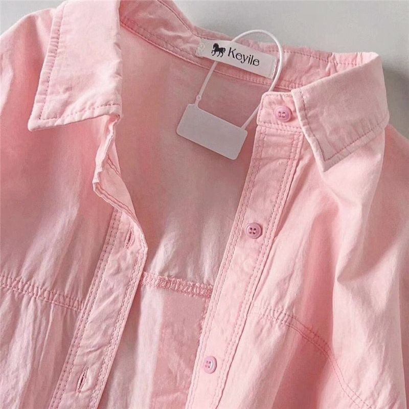 [พร้อมสต็อก] ฤดูใบไม้ผลิสีชมพู จุดต่ําสุด เสื้อผู้หญิงฤดูใบไม้ผลิฤดูใบไม้ร่วงเสื้อผ้า 2025 เสื้อใหม่ขนาดเล็กหลวมด้านในด้านบนแจ็คเก็ตโรงเรียนอุปกรณ์ต่อพ่วงของขวัญขายดีช่าง