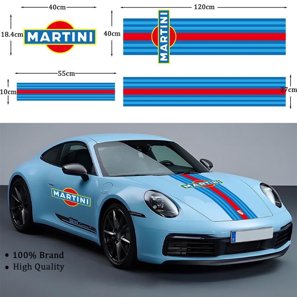 MARINI Racing สติกเกอร์ฝากระโปรงรถประตูไวนิลสติกเกอร์ฟิล์ม Decal Auto ดัดแปลงอุปกรณ์ตกแต่งสําหรับ Isuzu Toyota Nissan Honda civic Mazda Porsche Audi
