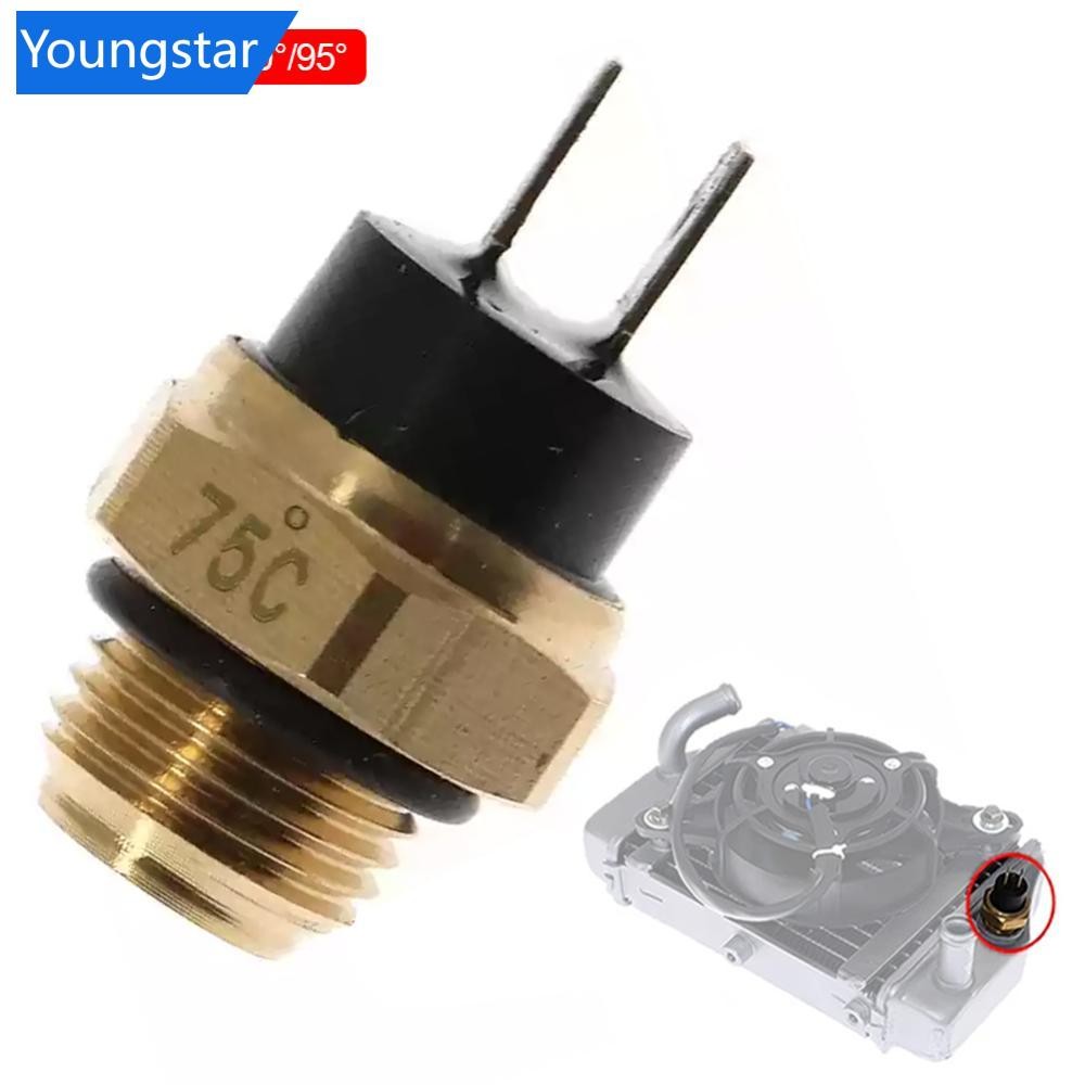 FYY M16 65/75/80/90/95 ทองแดงรถจักรยานยนต์ Water Temp Sensor หม้อน้ํา Coolant พัดลมอุณหภูมิน้ํา Thermostat สวิทช์