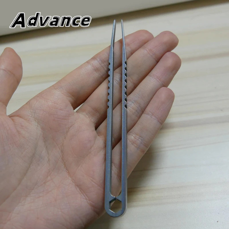 L Titanium Tweezer Big Titanium Alloy Clip Portable Tweezer Nipper EDC Outdoor Tool