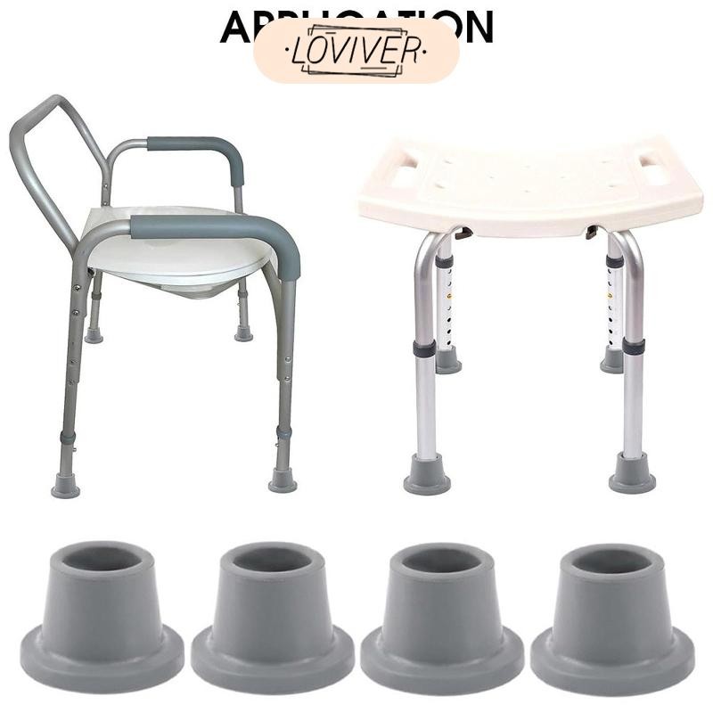 LOVIVER 4ชิ้นเก้าอี้อาบน้ําฟุต1 1/8นิ้วติดตั้งง่ายลื่นสําหรับอาบน้ําที่นั่งชักโครกอุจจาระสําหรับที่นั่งอาบน้ําอ่างโอนม้านั่ง