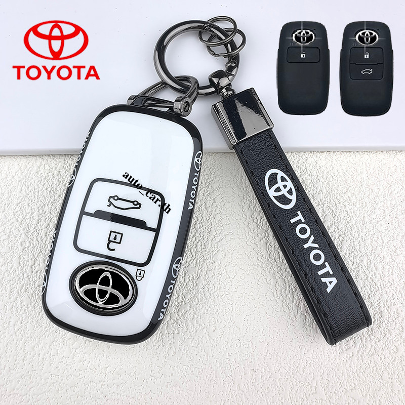 เคสกุญแจรถโตโยต้าเหมาะสําหรับ Toyota Yaris/Vios/Veloz/Raize/Avanza Toyota Yaris Key Cover Toyota Remote Key Case