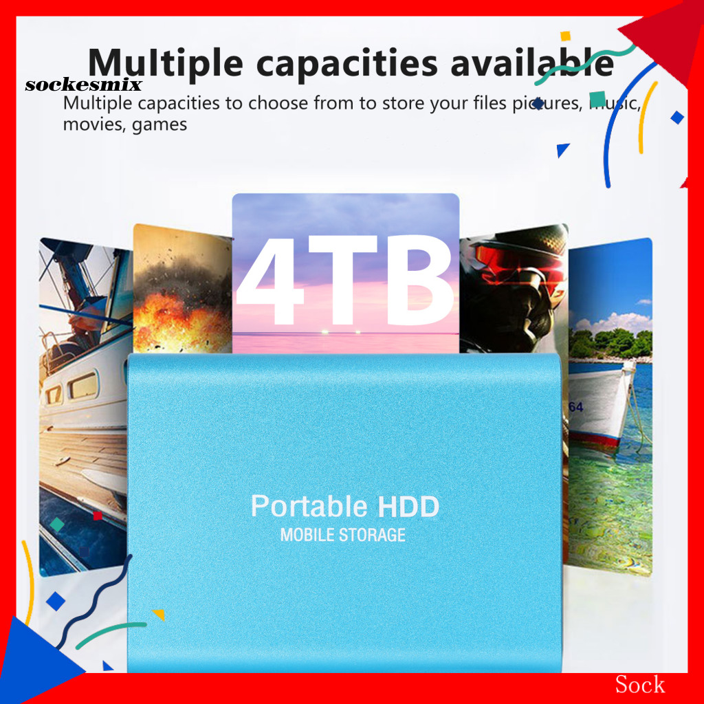 SX High-speed External Storage Mobile Hard Disk แบบพกพา Ssd ฮาร์ดไดรฟ์ภายนอก 1t/2t/4t Fast Transfer 