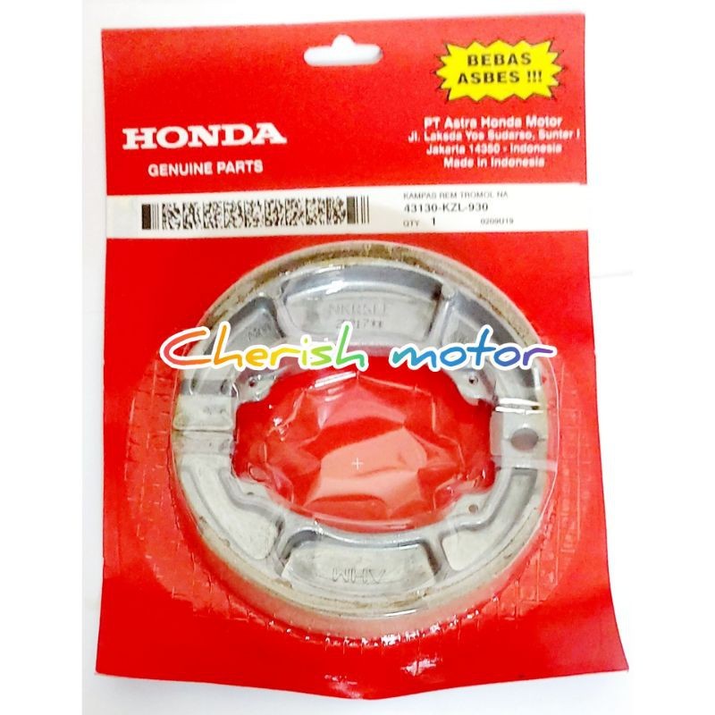 ผ้าเบรกหลัง VARIO 110 125 150 BEAT ESP FI SPACY SCOOPY KZL bruno455