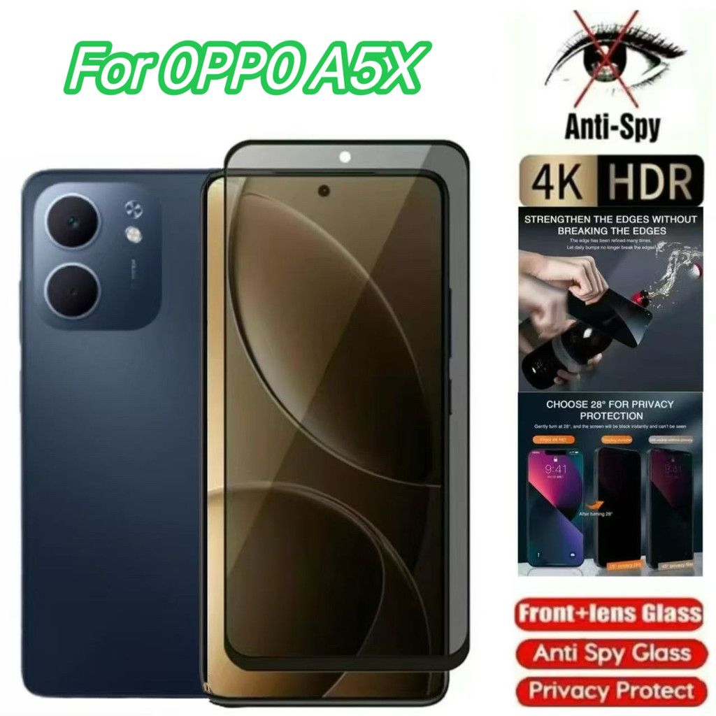 ฟิล์มกันเสือก ฟิล์มเต็มจอสำหรับ OPPO A5X A5 5G A5Pro A3Pro A3 A3X ฟิล์มกระจกกันเสือก กระจกนิรภัย พร้