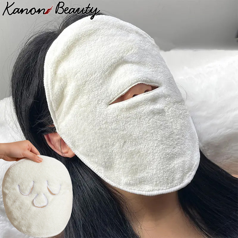Hot Compress Face Towel Masks Reusable Facial Steamer Towel สําหรับร้อนเย็น Skin Care Moisturizing F