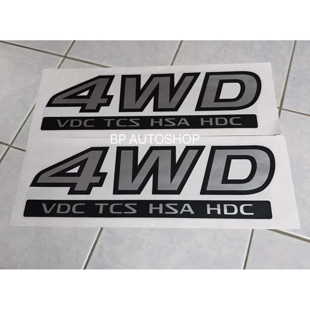 BP. สติ๊กเกอร์ 4WD VDC TCS HSA HDC ติดข้างท้ายกระะ NAVARA NP300 priceต่อคู่