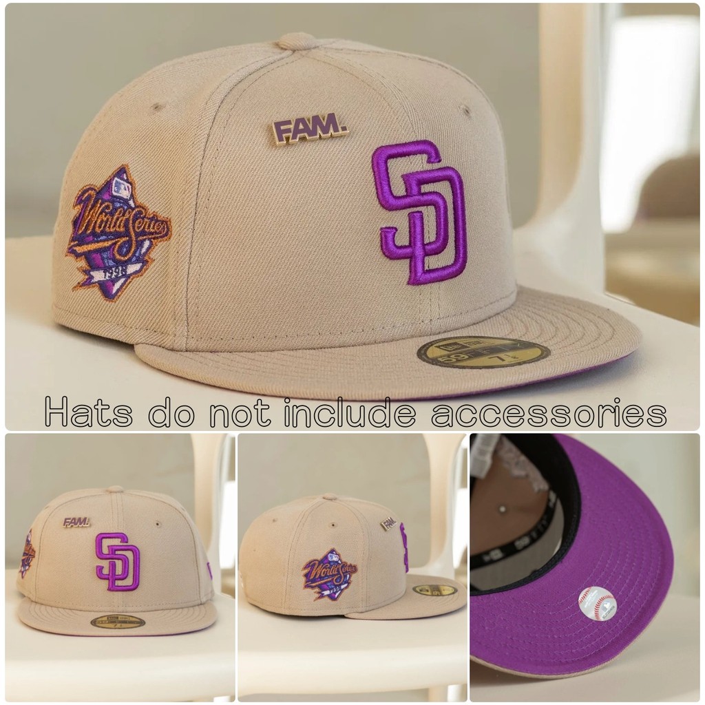 Mlb San Diego Padres World Series 1988 เย็บปักถักร้อยที่ระลึกรุ่นหมวกติดตั้งชาย Enclosed แบน Brim Hip-hop เบสบอลหมวก