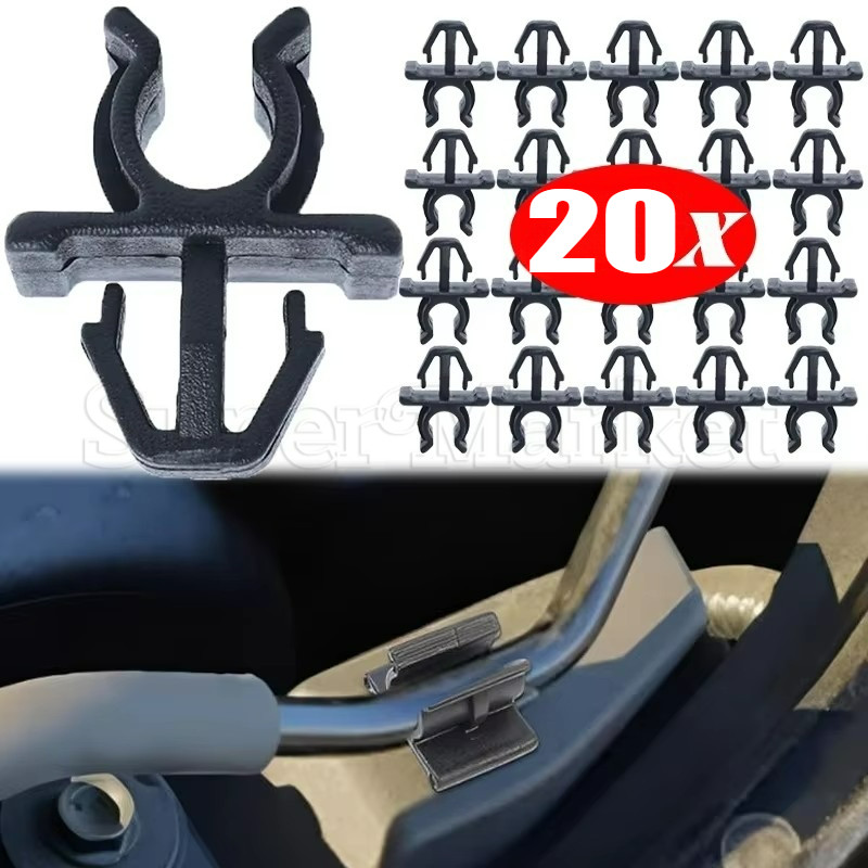 รถ Hood Prop Rod Clip - Hood Bonnet Rod Support Stay Holder - สีดําพลาสติก Retainer - Auto Fasteners ฝาครอบเครื่องยนต์คลิปรองรับ - อุปกรณ์ถอดเปลี่ยนได้