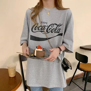 Top.street เสื้อยืดOversize ผ้าCOTTON100%ลาย "COCA COLA" เนื้อผ้าเกรดพรีเมียม คอกลม ใส่สบาย