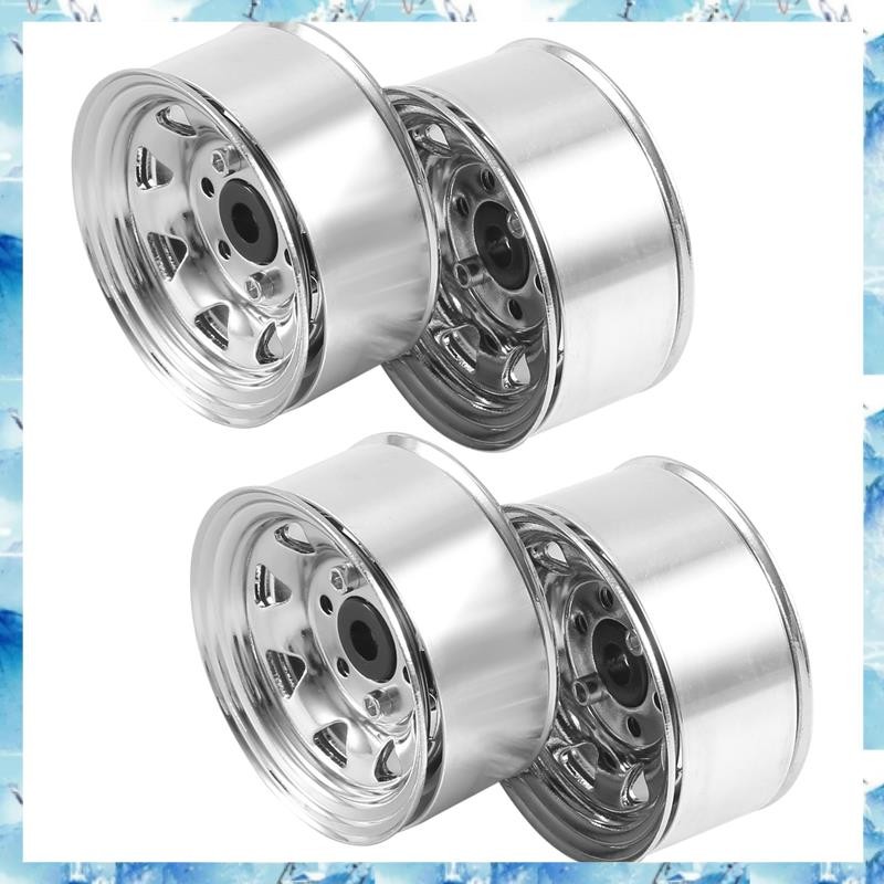 [ ] 4pcs 1.55 โลหะ Beadlock ล้อขอบ Hub สําหรับ 1/10 RC Crawler รถ Axial Jr 90069 D90 CC01 LC70