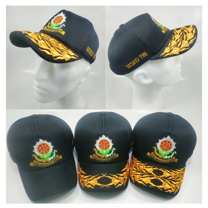 TNI AD Double Messi Sesko Hat หมวกพรีเมี่ยมสีดํา