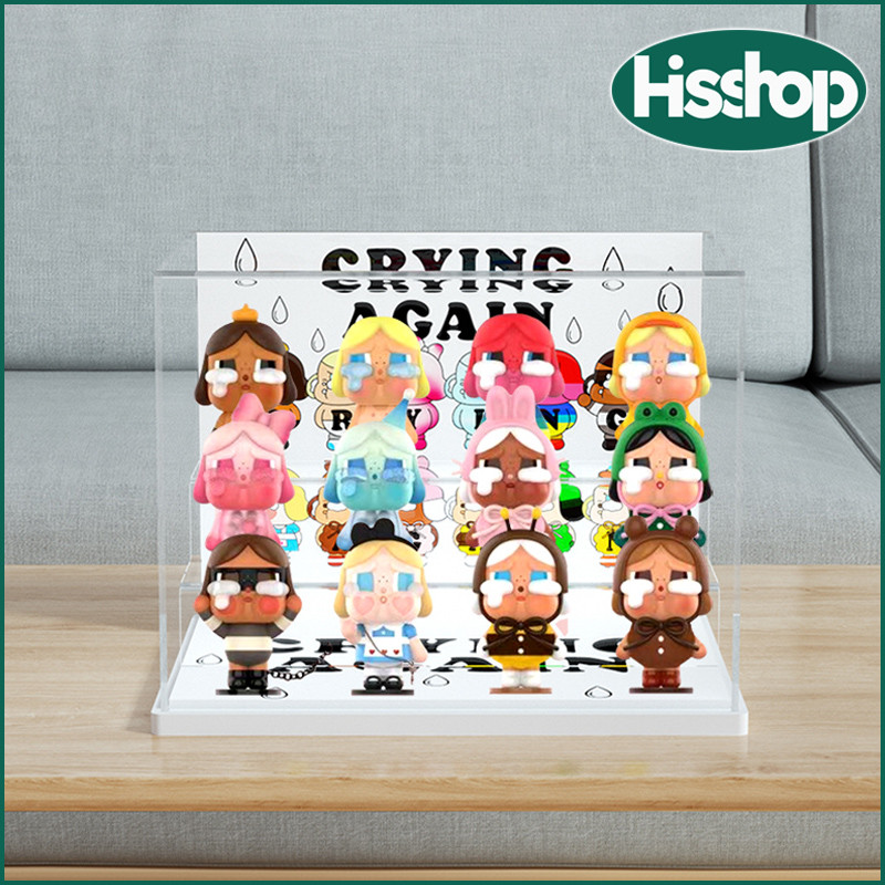 กล่องแสดงอะคริลิก,popmart CRYBABY Tear Factory Series ฝาครอบกล่องอะคริลิค,ตู้โมเดล