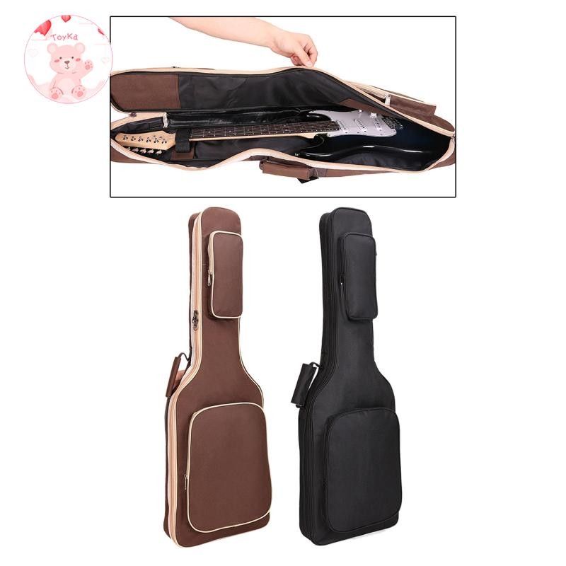 [Whbadguy] เคสกีตาร์ไฟฟ้า Guitarra อุปกรณ์เสริมพร้อมกระเป๋าออแกไนเซอร์สายรัดไหล่ปรับได้ประสิทธิภาพกระเป๋าเบสสําหรับการเดินทาง