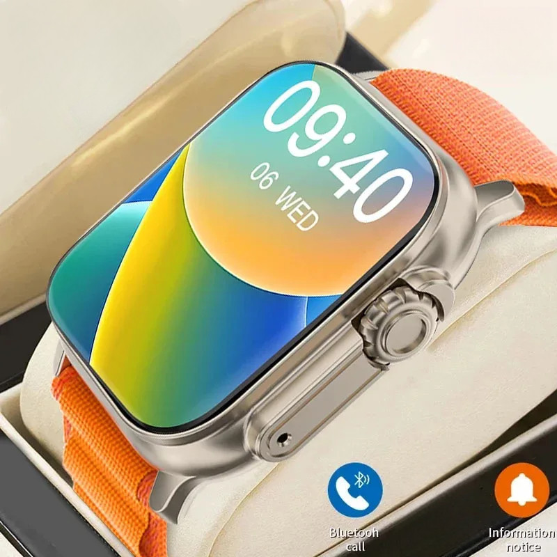 นาฬิกาใหม่ T900 U2 สมาร์ทวอท์ช 49 มม. 2024 ใหม่ NFC ผู้ชายบลูทูธโทร BT เพลงเกมไร้สายชาร์จสมาร์ทวอท์ช