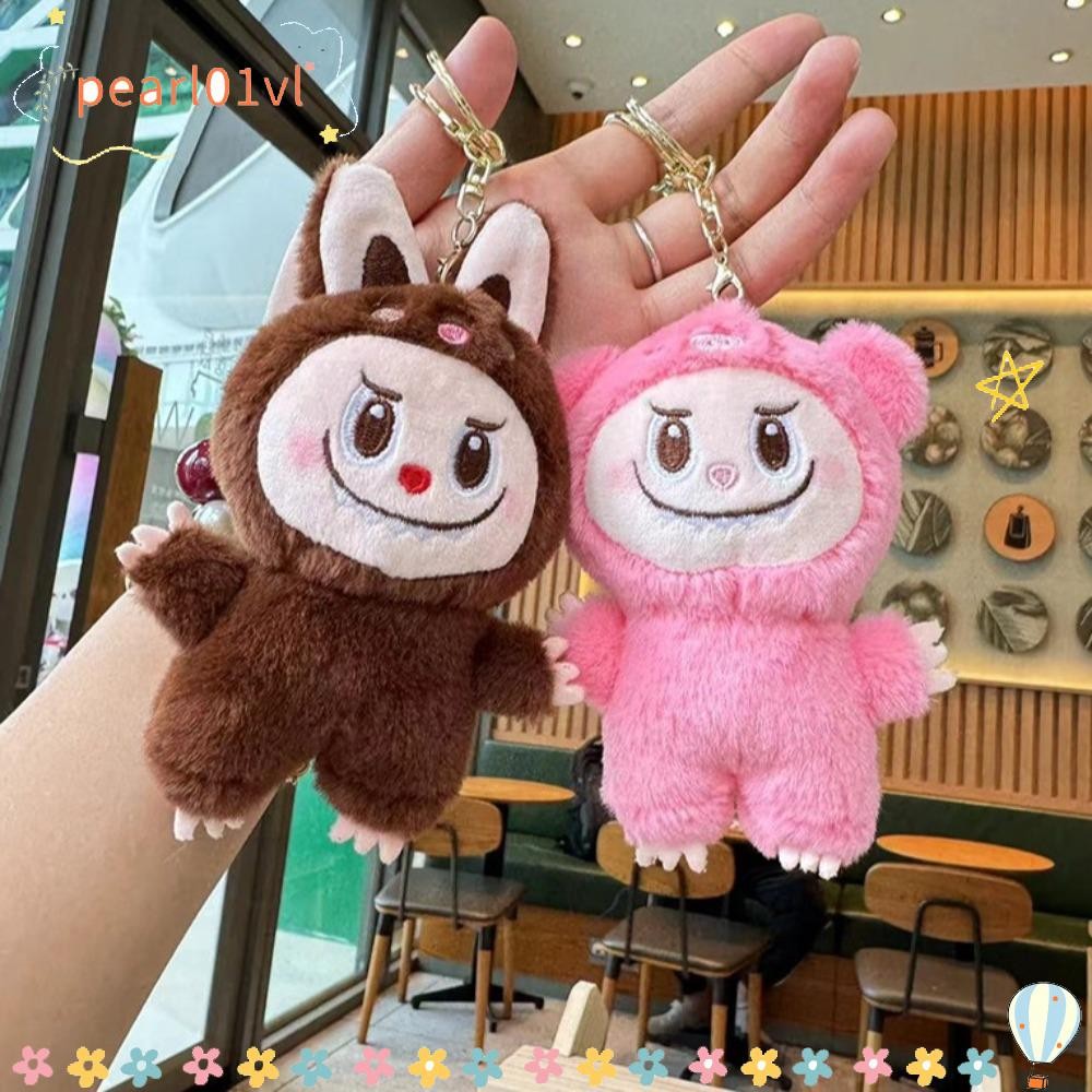 Pearl01 Labubu กระเป๋าจี้,ตุ๊กตาตุ๊กตาของขวัญตุ๊กตาของเล่น Key Chain,การ์ตูนกระเป๋านักเรียนอุปกรณ์เสริมคอสเพลย์พวงกุญแจรถ