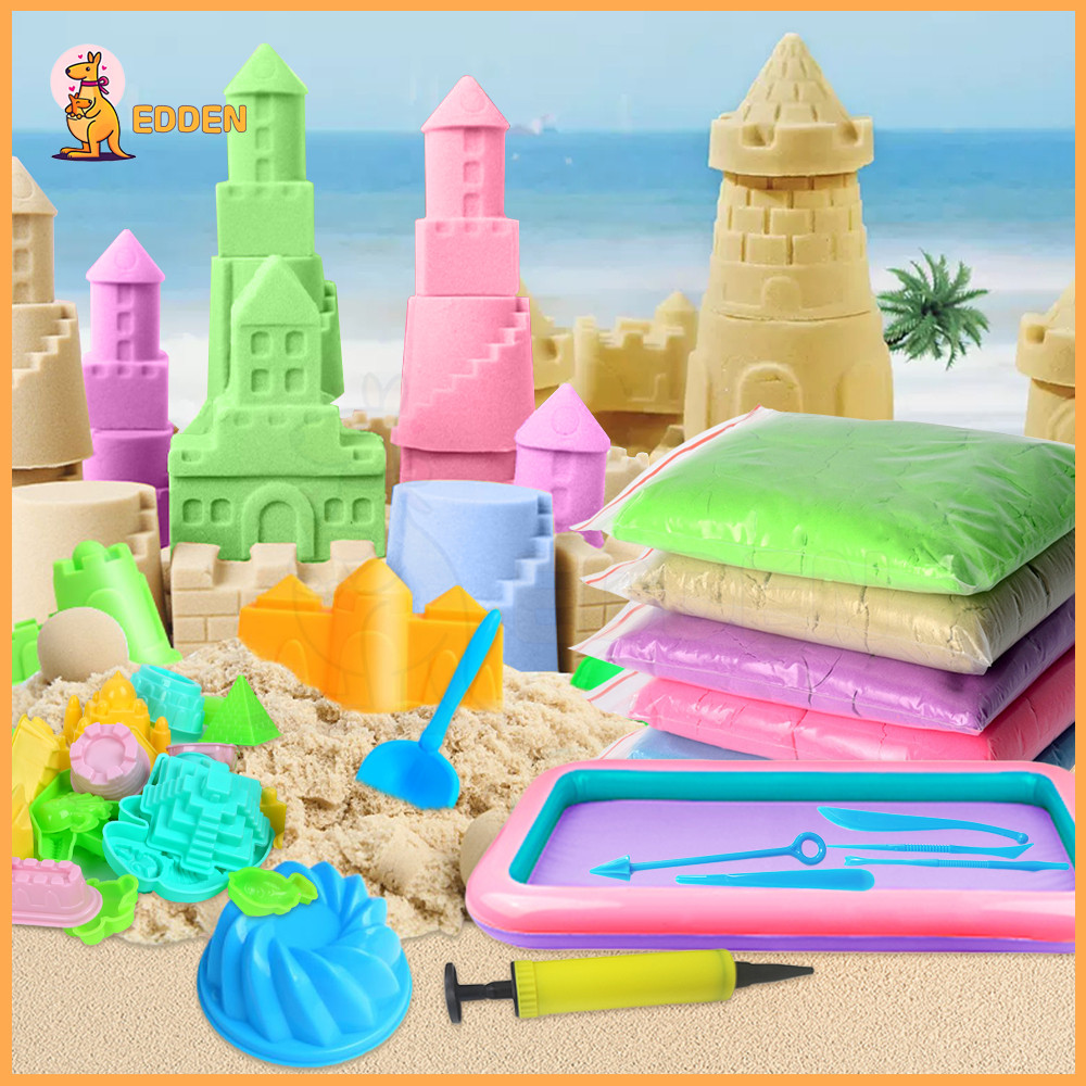 EDDEN ทรายเด็ก ทรายของเล่น สำหรับเด็ก ทรายวิทยาศาสตร์ แม่พิมพ์หลายแบบ Magic sand